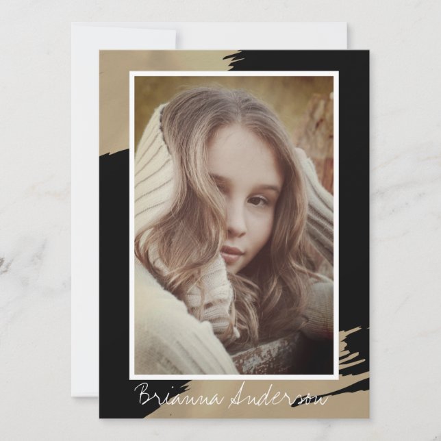 Guld Strokes Black Model Actor 3 Photo Comp Card (Framsida)