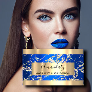 Guld Strokes Royal Blue Beauty Shop Visitkort