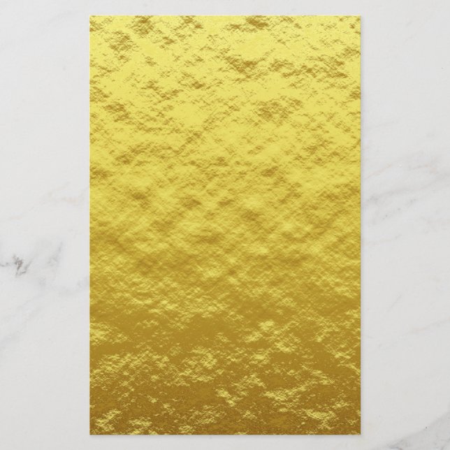 Guld Struktur Mönster (Luxurious Golden Glow) Brevpapper (Framsida)
