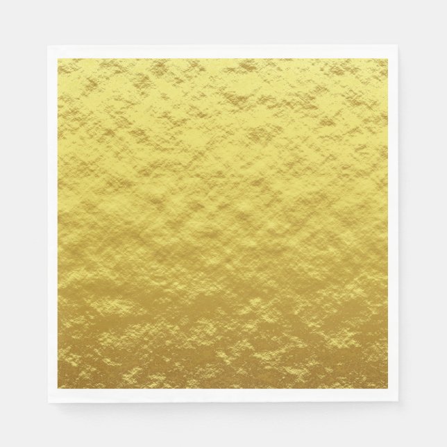 Guld Struktur Mönster (Luxurious Golden Glow) Pappersservett (Framsidan)
