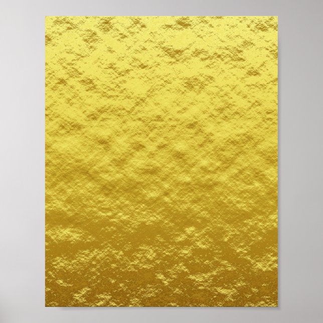 Guld Struktur Mönster (Luxurious Golden Glow) Poster (Framsidan)
