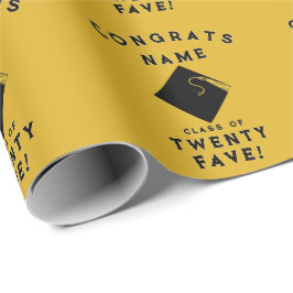 Guld Studenten 2025 Gift Presentpapper