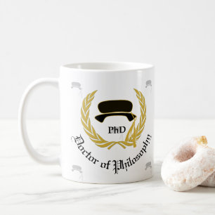 Guld- studenten för grad för kranPhD-doktor Kaffemugg