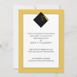 Guld Studenten meddelande Inbjudningar