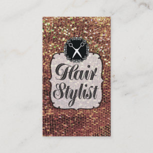 GULD- stylist för SequinsgnistraBling hår Tidsbeställning Kort