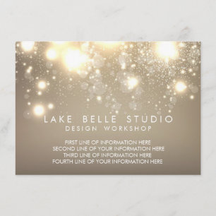 Guld Subtle Glitter Bokeh-informationskort Tilläggskort