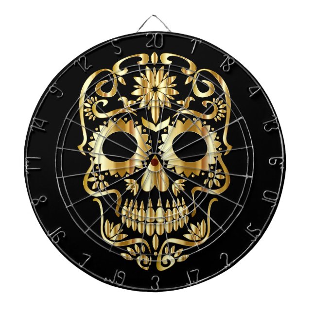 Guld Sugar Skull Piltavla (Framsidan)
