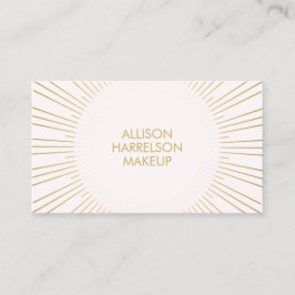 Guld Sunburst on Rosa Makeup Artist Visitkort