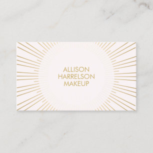 Guld Sunburst on Rosa Makeup Artist Visitkort