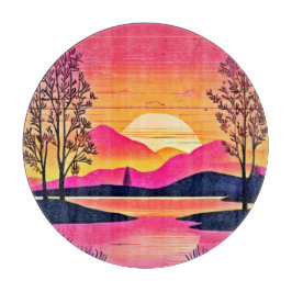 Guld sunset over Rosa Sjö Art