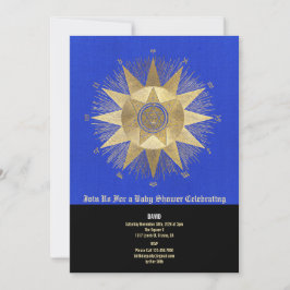 Guld Sunshine Baby Shower Celestial firande Inbjudningar
