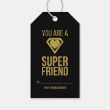 Guld superhjälte Friend Classroom Valentine Gift M
