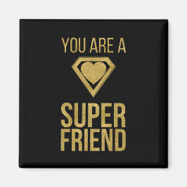 Guld superhjälte Friend Valentine Magnet