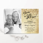 Guld Surprise 50-årsfoto Inbjudningar<br><div class="desc">Överraskande 50-årsjubiléet bröllop med foto. Elegantens utformning i faux glitter guld. Innehåller typskriptteckensnitt och konfekti. Perfekt för en snyggt firande på 50-årsdagen. Anpassa med dina egna detaljer. Berätta om du behöver anpassningsbar i år. Skrivna Zazzle-inbjudningar eller digital utskrivbar mall för omedelbar nedladdning.</div>
