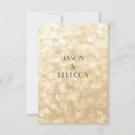 Guld svarsbrevskort för bröllopsinbjudan OSA kort