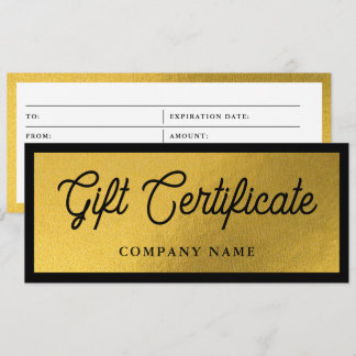 Guld Svart Affärspresentkort Voucher