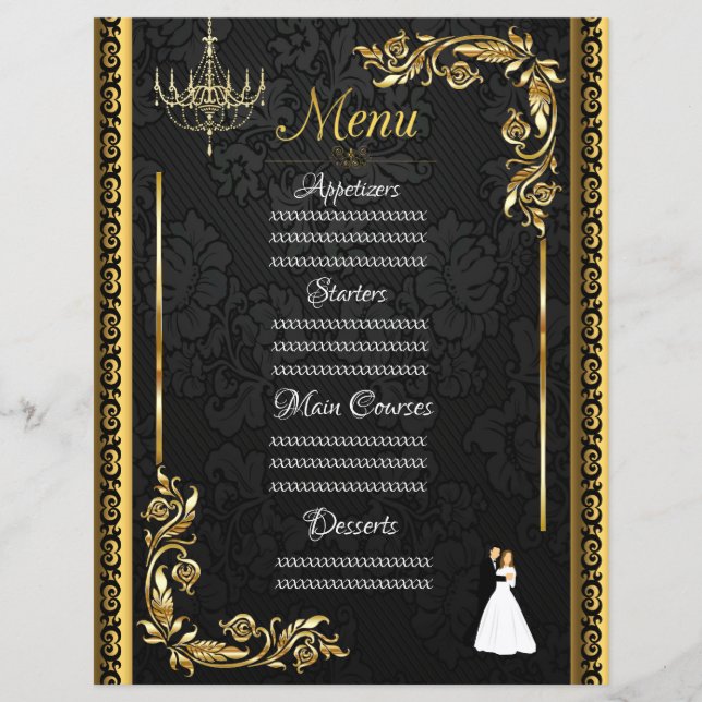 Guld-svart blommigt (Framsida)