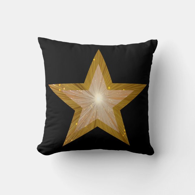 guld, svart dekorativ kudde, guld, svart kudde (Framsida)