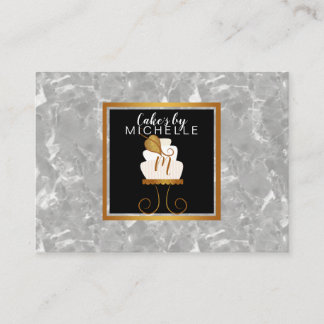 Guld/svart elegant vittårtavisitkort visitkort