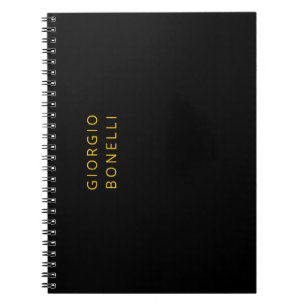 Guld & Svart Färg Minimalistisk Personlig Modern N Anteckningsbok