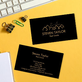 guld svart i gods professionell visitkort