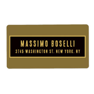 Guld & Svart Minimalistisk Professionell Modern Fraktsedel