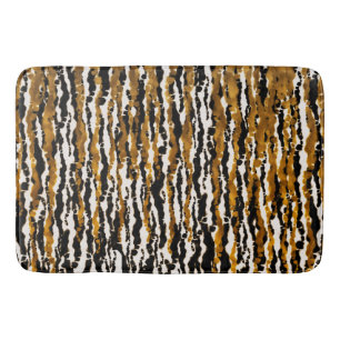 Guld & Svart Modern Safari Regn Djungel Glam Badrumsmatta