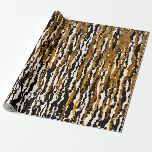 Guld & Svart Modern Safari Regn Djungel Glam Fest Presentpapper