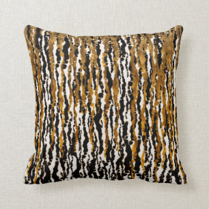 Guld & Svart Modern Safari Regn Djungel Glam Kudde