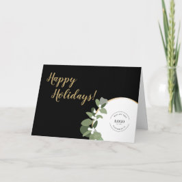 Guld svart Modern utandning Din Logotyp Business L Helgkort