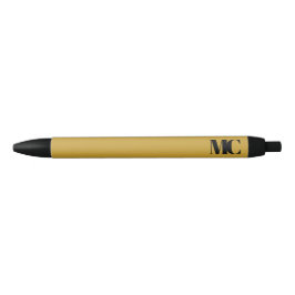 Guld Svart Monogram Monogrammerad Elegant Modern