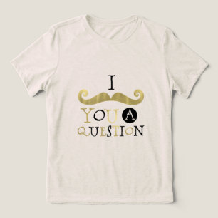 Guld Svart Mustasch T Shirt