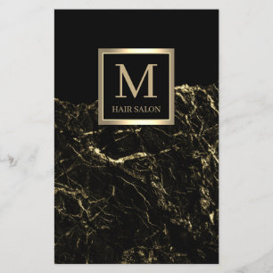 Guld svart snyggt hårsalong