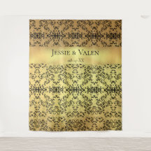 Guld & Svart Virvel Gotisk Bröllop