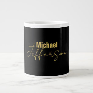 Guld svarta färg elegant, modern minimalistisk nam jumbo mugg
