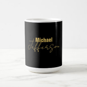 Guld svarta färg elegant, modern minimalistisk nam kaffemugg