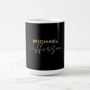 Guld svarta färg elegant, modern minimalistisk nam kaffemugg