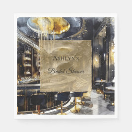 Guld svarta natten Klubb Party Möhippa Pappersservett