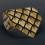 Guld svartkonst deco tisto mönster hals slips<br><div class="desc">Guld svartkonst deco tisto mönster hals slips</div>