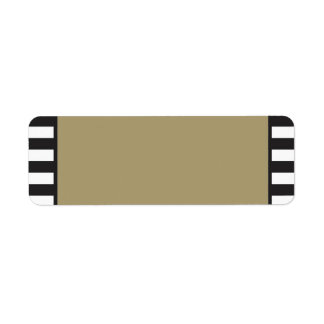 Guld - Svartvit Rand - Returadress Returadress Etikett