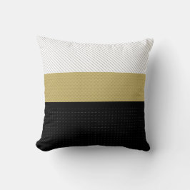 Guld, Svartvit stripe Kudde