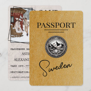 Guld Sverige Passport Spara datum Datumet