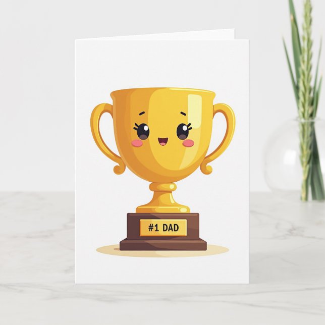 Guld Svett Fars Dag Kort (Framsida)