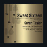 Guld- sweet sixteenfödelsedaginbjudan inbjudningar<br><div class="desc">Modern guld- sweet sixteenfödelsedaginbjudan</div>