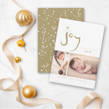 Guld Sweetest Joy Cute Baby Första julfoto