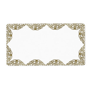 Guld: Swirl-juletiketter Fraktsedel