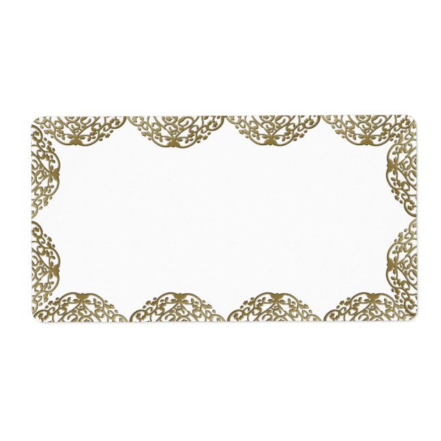 Guld: Swirl-juletiketter Fraktsedel (Framsidan)