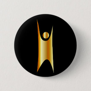 Guld- symbol av Humanism Knapp
