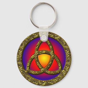 GULD- SYMBOL FÖR HELIG TRINITY NYCKELRING