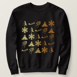 Guld- symbolsjultröja lång ärmad tröja